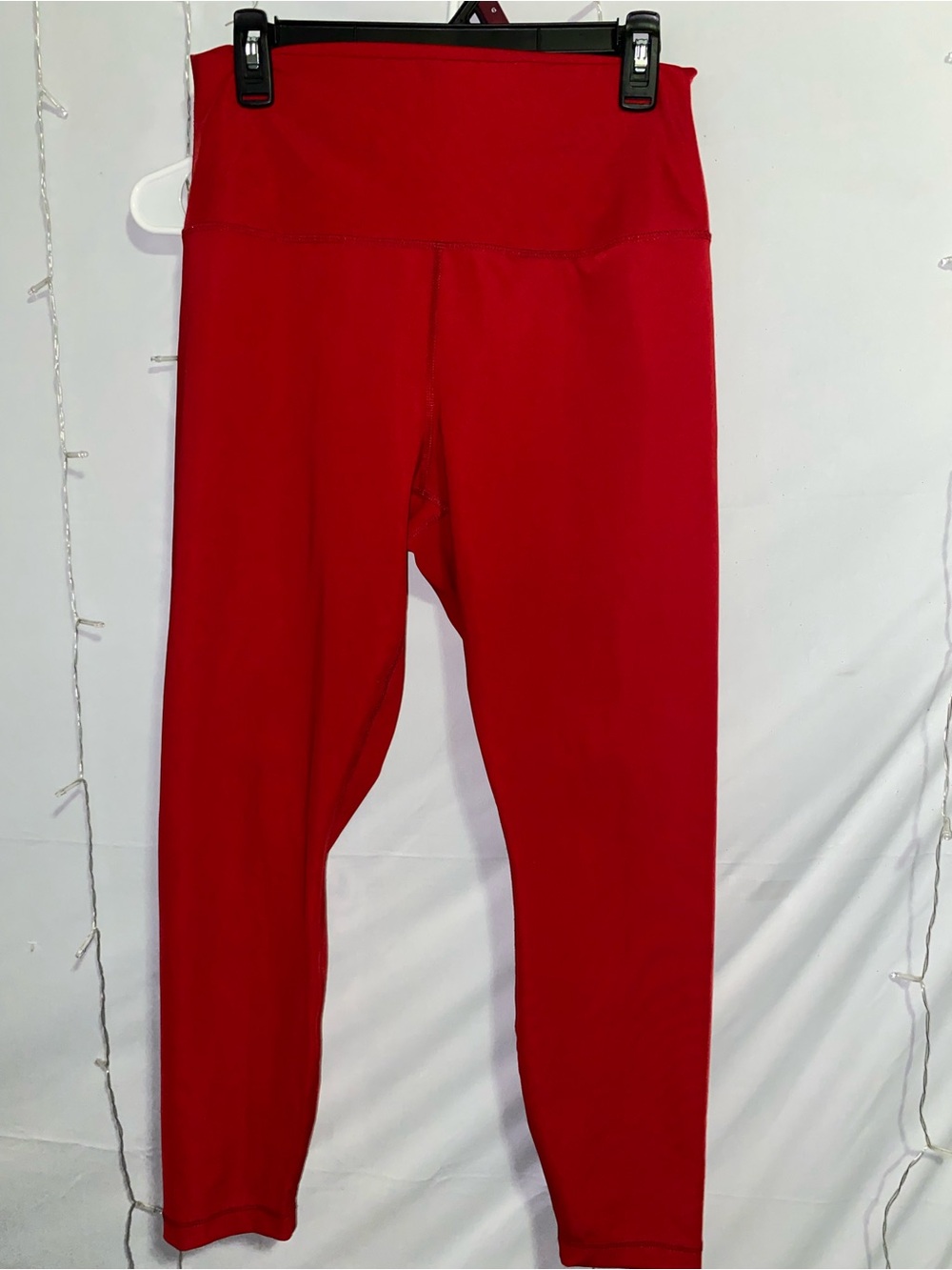 Reflex Red High-Waist Stretch Leggings